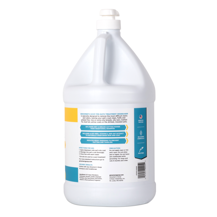 Groomer's Goop Liquid Degreaser - 1 Gallon Bottle with Pump