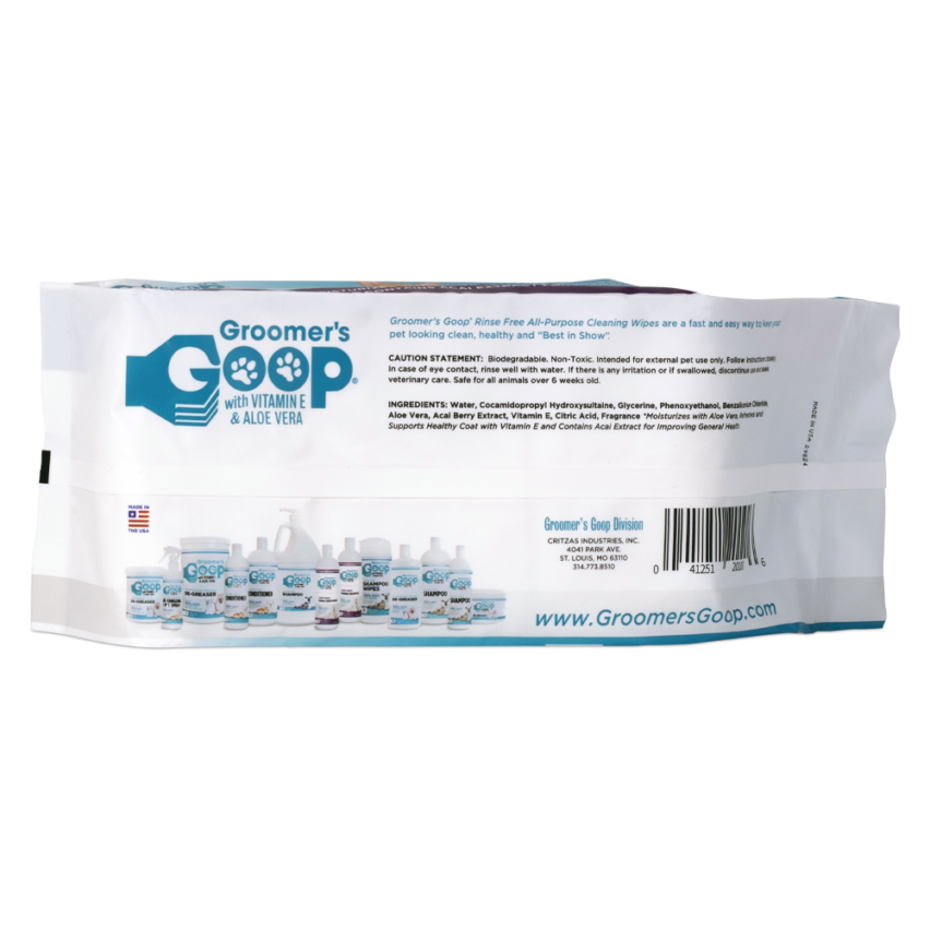 Groomer's Goop - Pet Cleaning Wipes (100 ct)