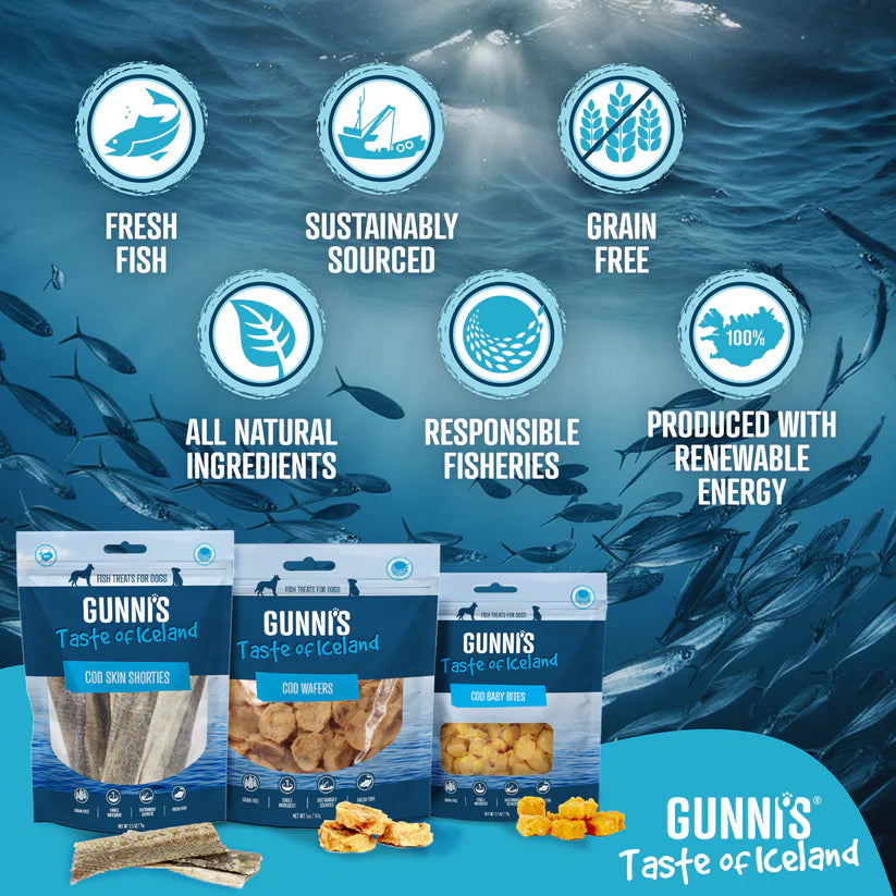 Gunni's - Cod Baby Bites - Woofur Natural Pet Products