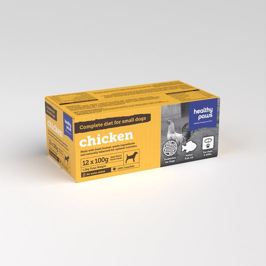 Healthy Paws - Small Dog Chicken (12 x 100g)