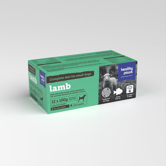 Healthy Paws - Small Dog Lamb (12 x 100g)