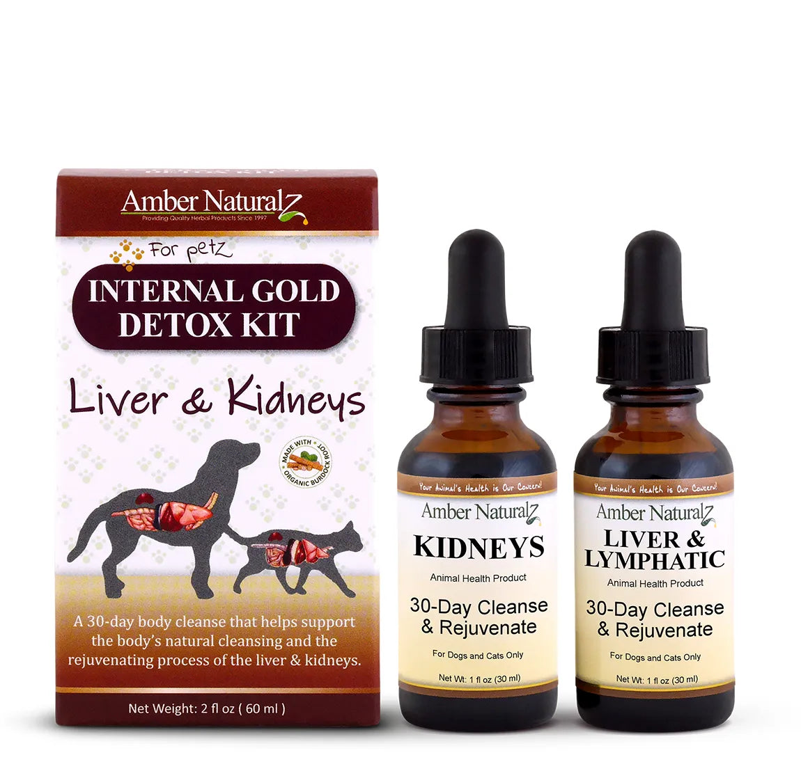 Amber Naturalz - Internal Gold Detox Kit 60ml