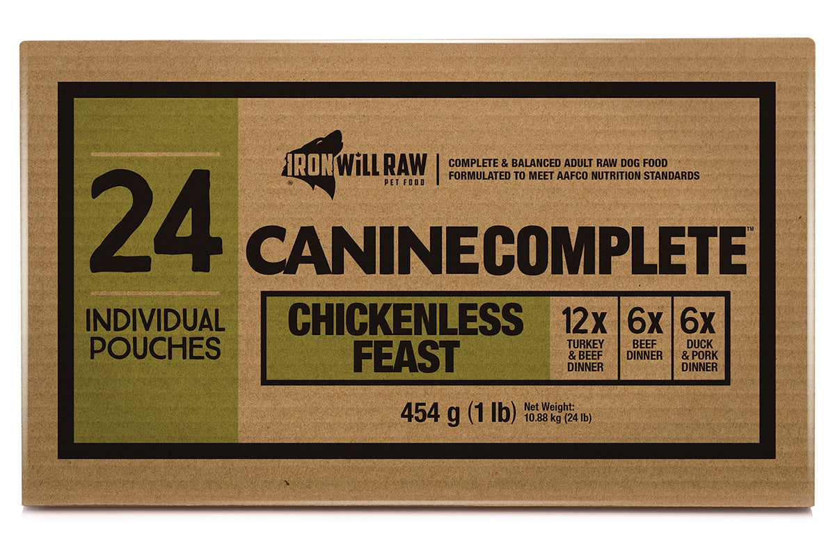 IRON WILL RAW - CANINE COMPLETE: CHICKENLESS FEAST 24lb
