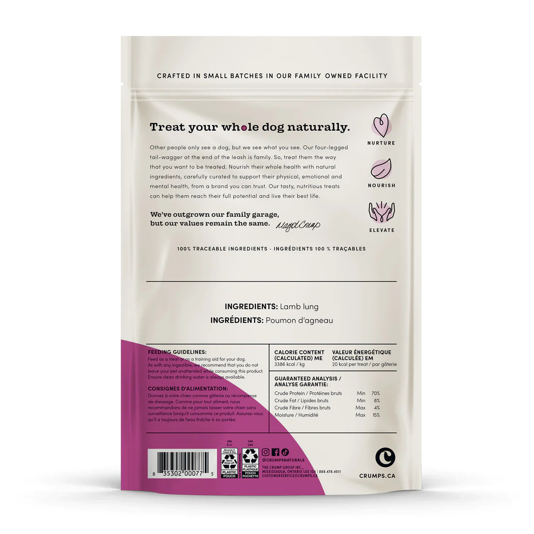 Crumps' Naturals Treats - Lamb Chops - Woofur Natural Pet Products