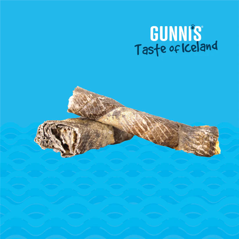 Gunni's - Cod Skin Chewy Stick 8" - Woofur Natural Pet Products
