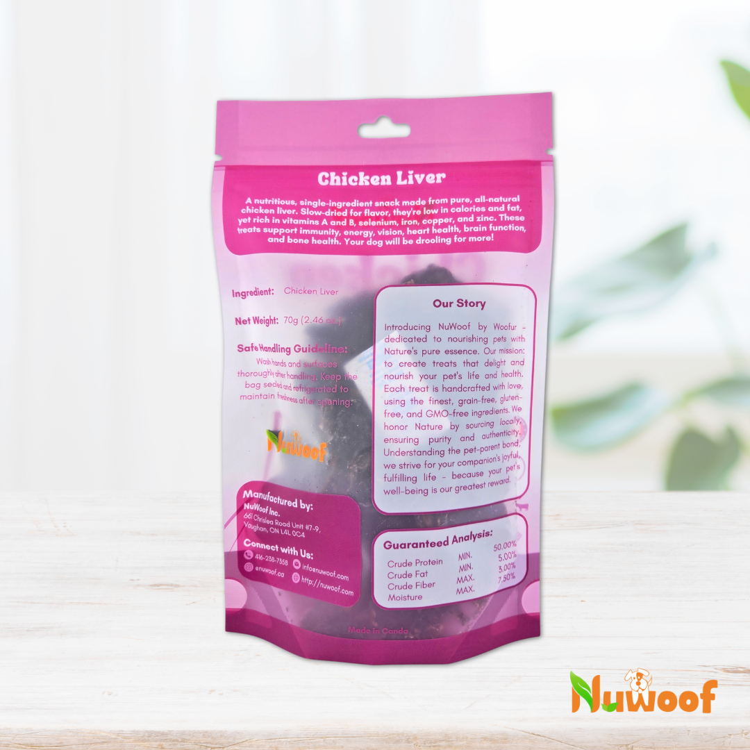 NuWoof - Dehydrated Chicken Liver Treats - 70g