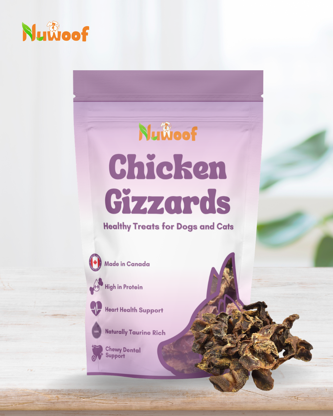 NuWoof - Chicken Gizzard Treats - 60g