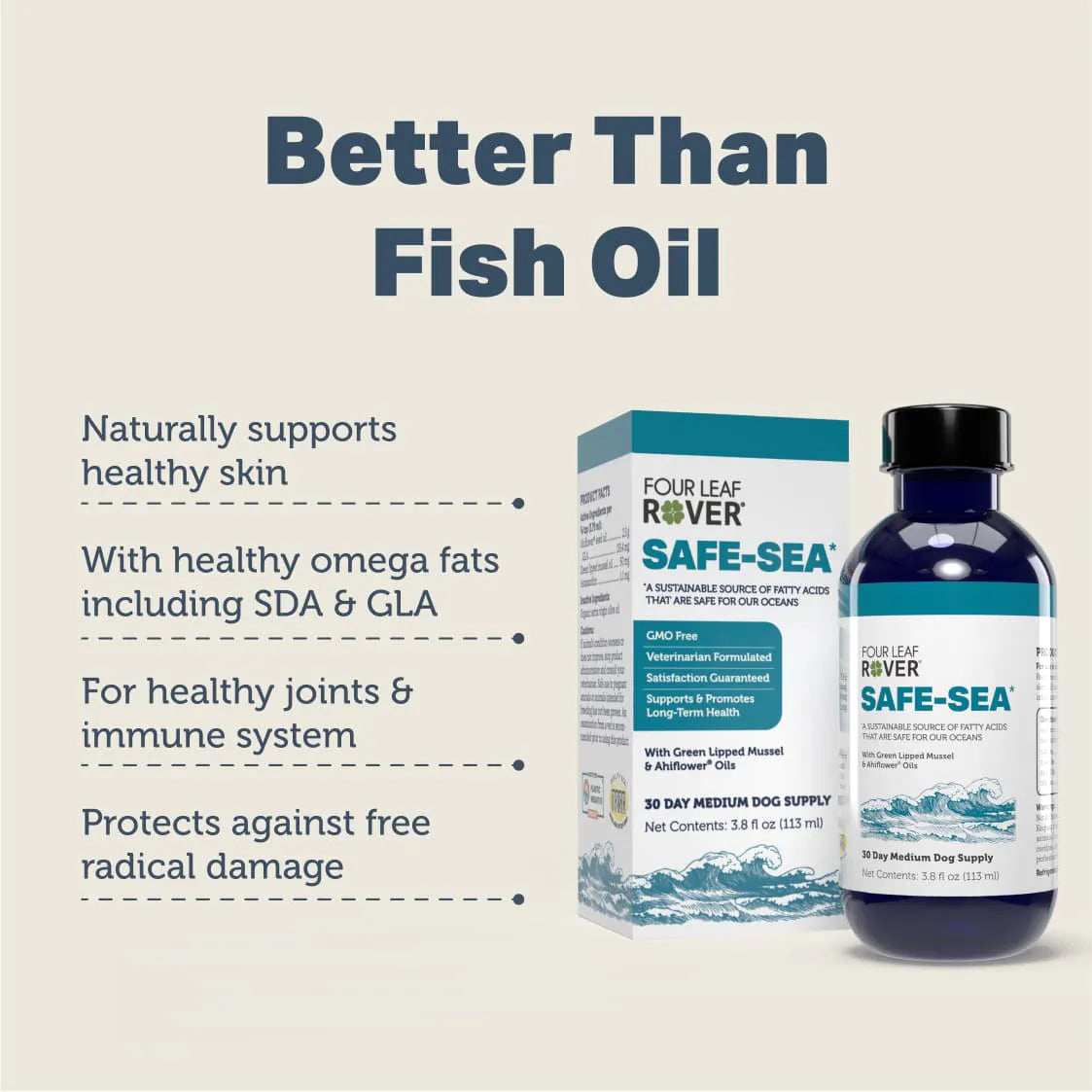 Four Leaf Rover - Safe-Sea - Premium Fatty Acids - 113 ml