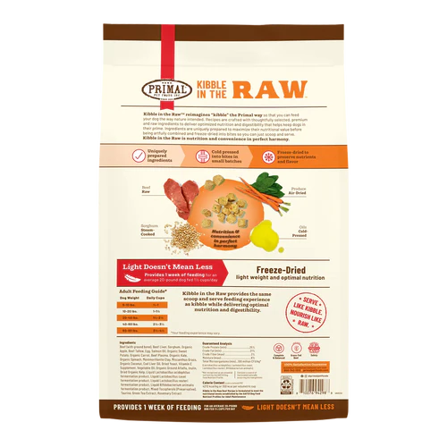Primal Kibble in the Raw FD - Beef Formula - Woofur Natural Pet Products
