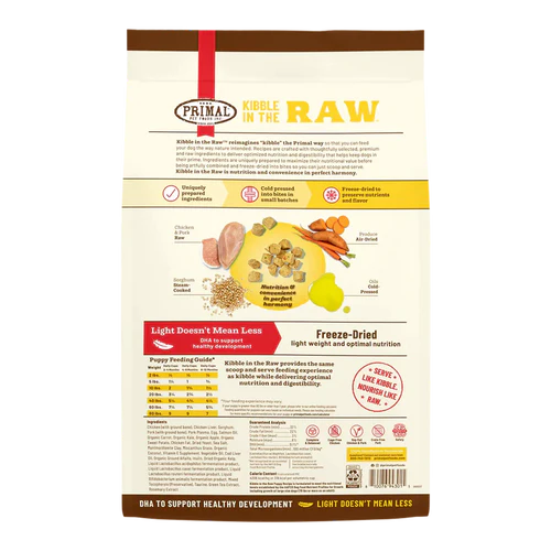 Primal Kibble in the Raw FD - Puppy Recipe - Woofur Natural Pet Products
