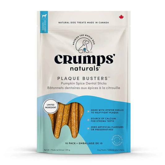 Crumps' Naturals Treats - Plaque Busters Pumpkin Spice 10pc