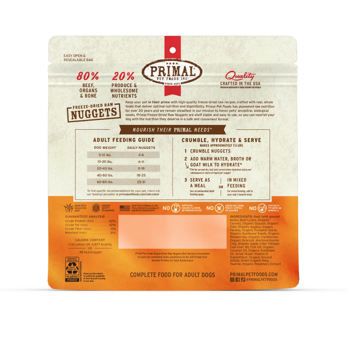 Primal Freeze Dried - Nugget Beef Recipe