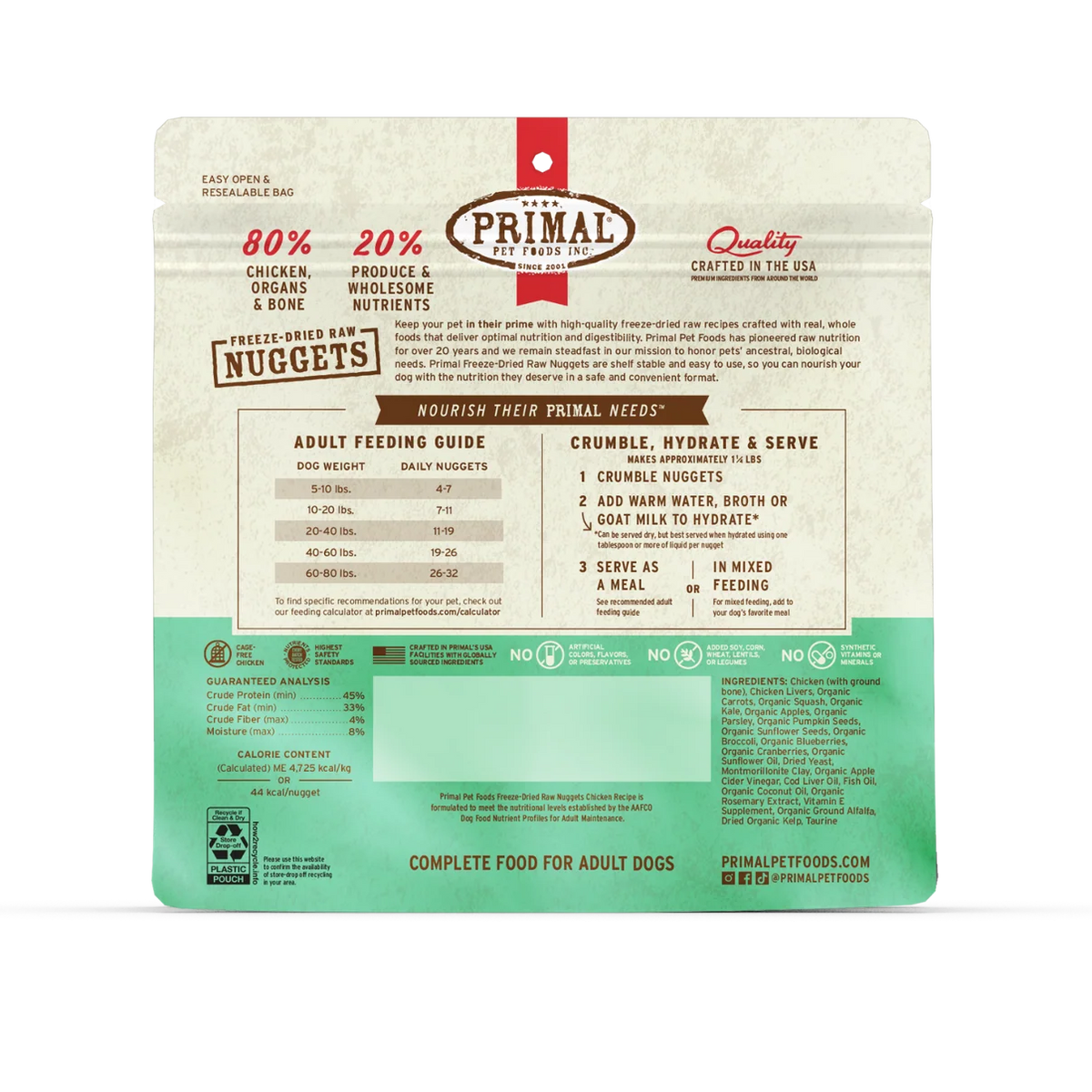 Primal Freeze Dried - Nugget Chicken Recipe