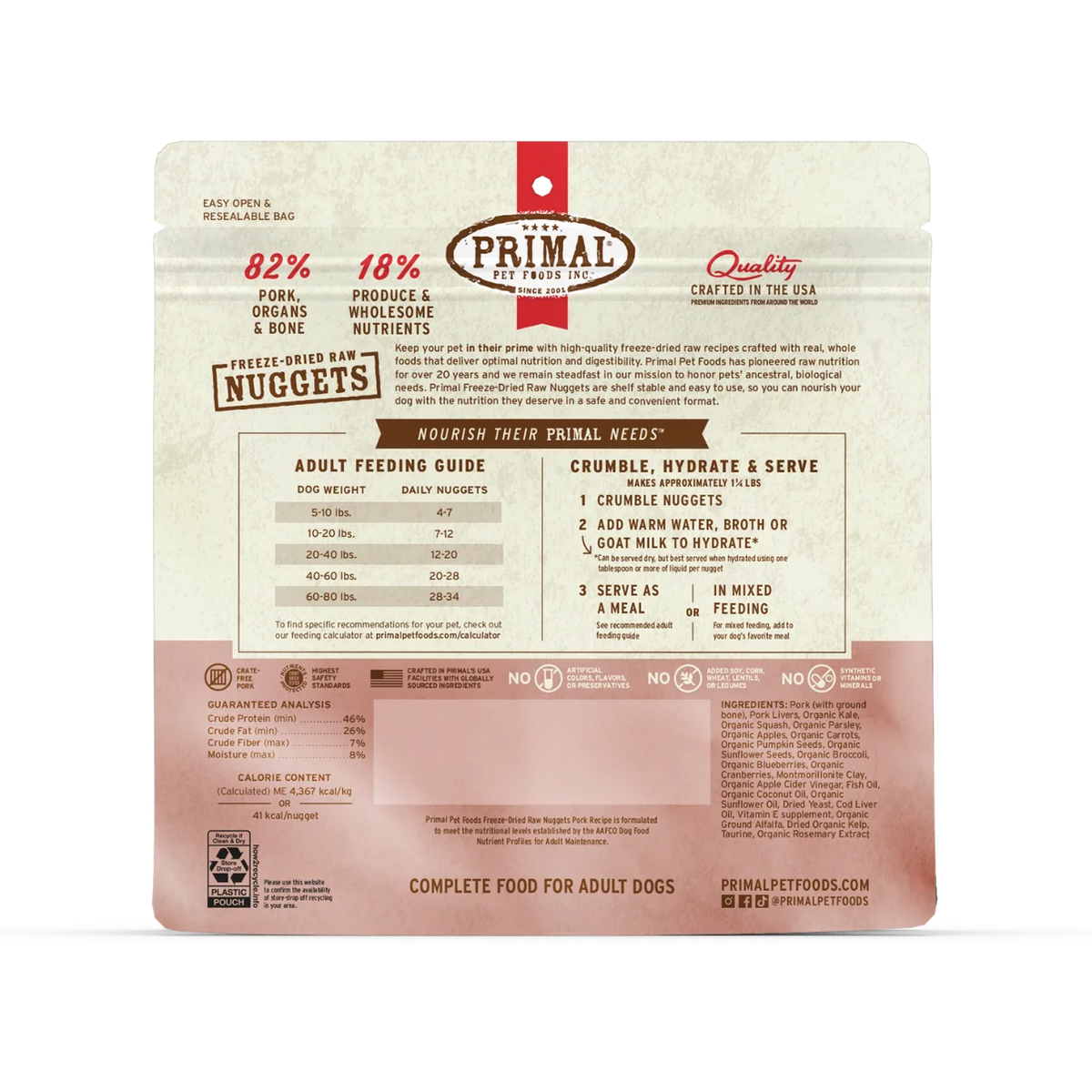 Primal Freeze Dried - Nugget Pork Recipe