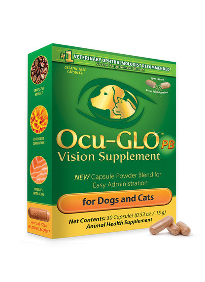 Ocu-GLO® Vision Supplement Powder Blend for Dogs and Cats (30 capsules)