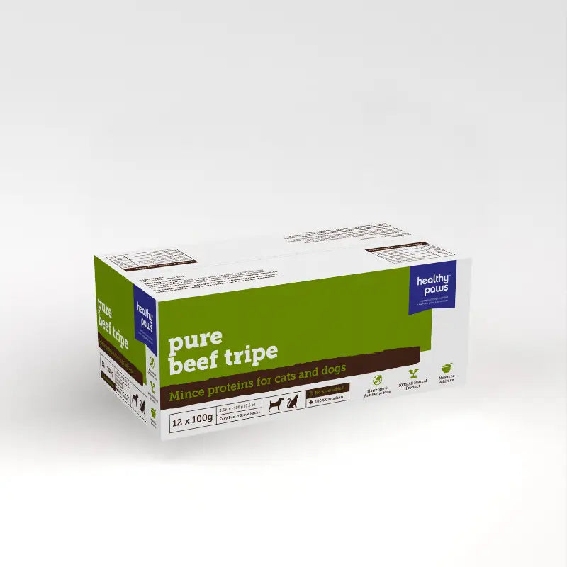 Healthy Paws - Pure Beef Tripe (Minces) - Woofur Natural Pet Products