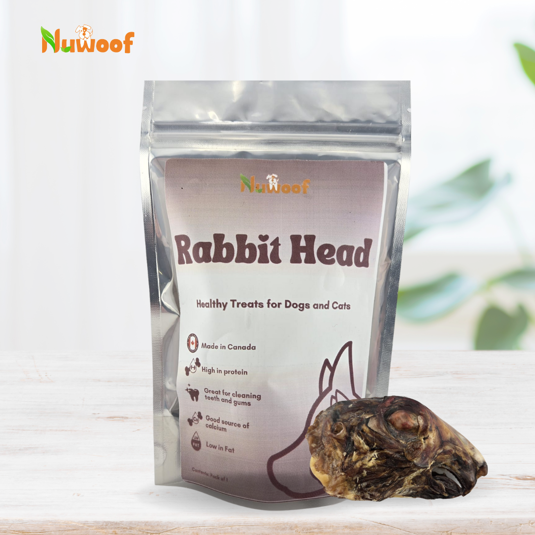 NuWoof - Dehydrated Rabbit Head – Woofur Natural Pet Products