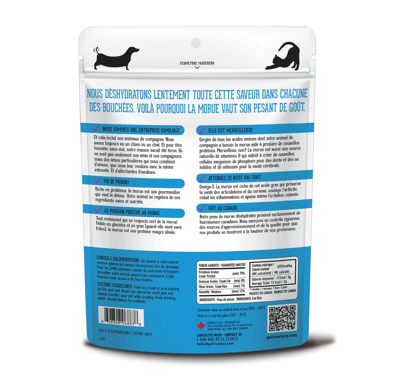 The Granville Island Pet - Fish & Noooo Chips (Dehydrated Wild Cod Skin) - Woofur Natural Pet Products