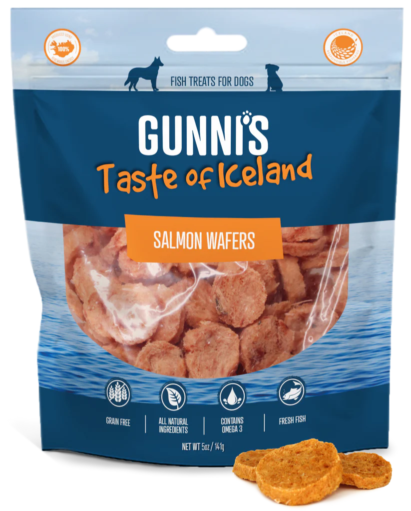 Gunni's - Salmon Wafers - Woofur Natural Pet Products