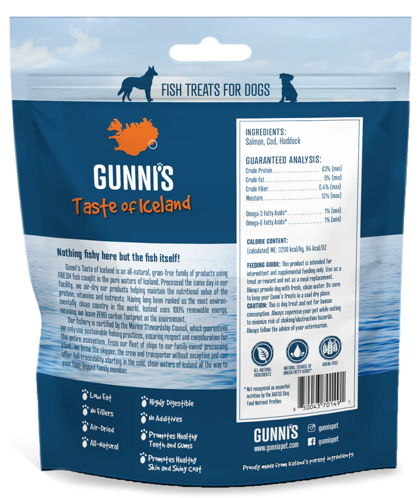 Gunni's - Salmon Wafers - Woofur Natural Pet Products