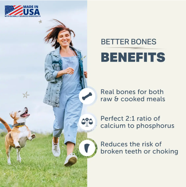 Four Leaf Rover - Better Bones - Dried Bone for Homemade Diets - Woofur Natural Pet Products