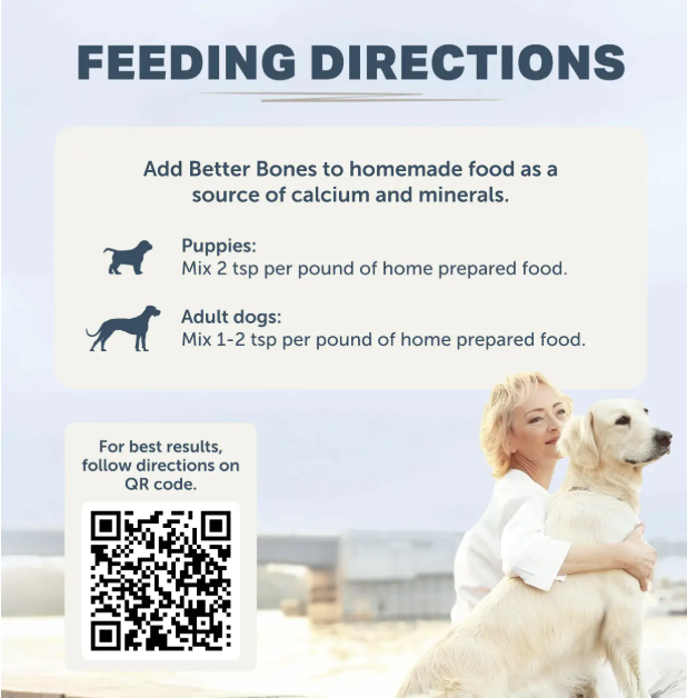Four Leaf Rover - Better Bones - Dried Bone for Homemade Diets - Woofur Natural Pet Products