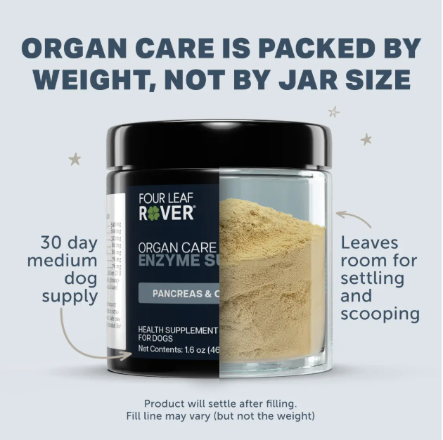 Four Leaf Rover - Organ Care Enzyme Support for Dogs - 46 g - Woofur Natural Pet Products