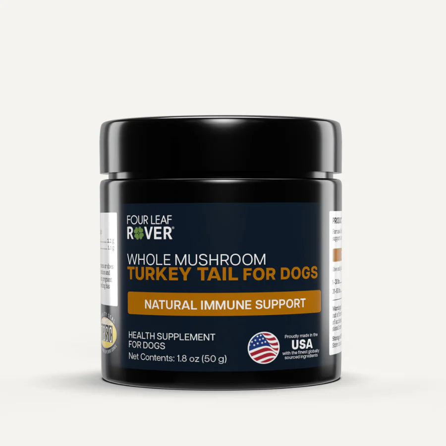Four Leaf Rover -  Turkey Tail Mushrooms 50g - Woofur Natural Pet Products