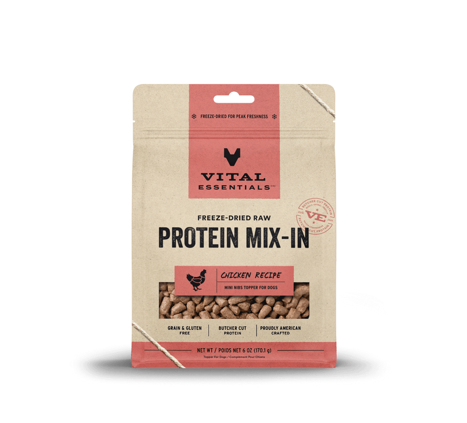 Vital Essentials - Protein Mix-In Mini Nibs Chicken Topper for Dogs (6oz)