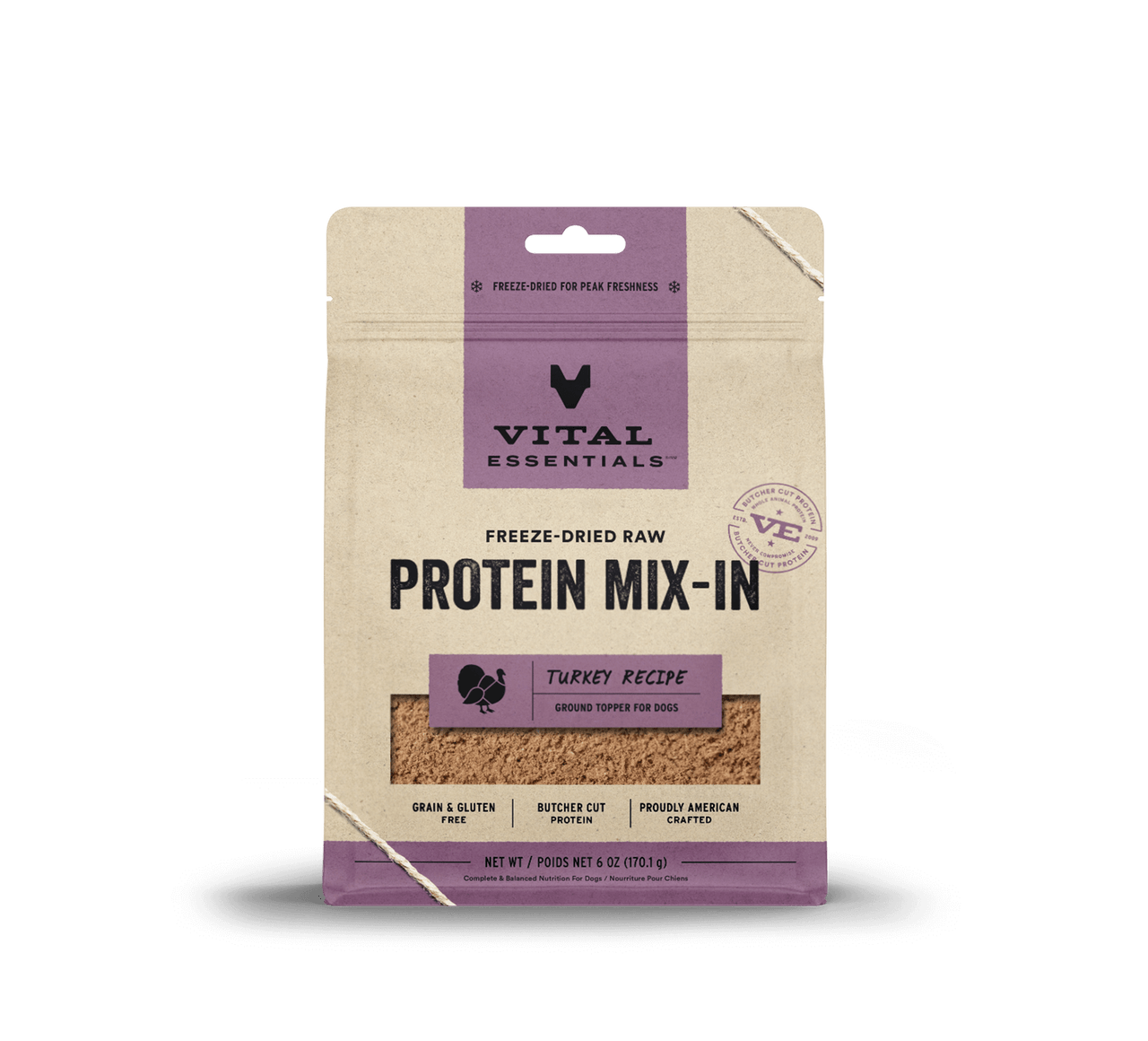 Vital Essentials - Protein Mix-In Mini Nibs Turkey Topper for Dogs (6oz)