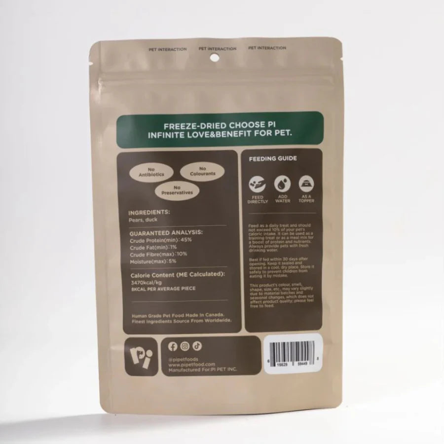 Pi Pet - Freeze-Dried Pear & Duck Twists
