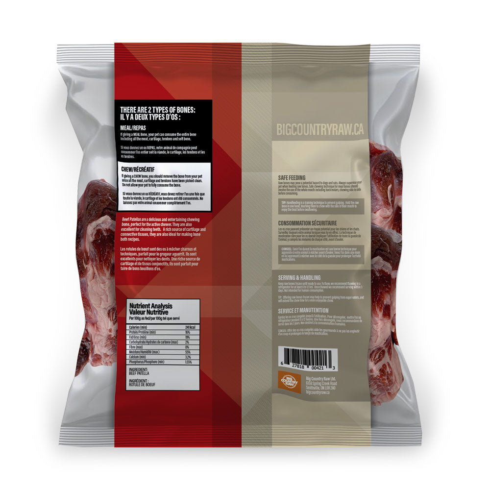 BCR - BEEF PATELLA RAW BONE - 2lb