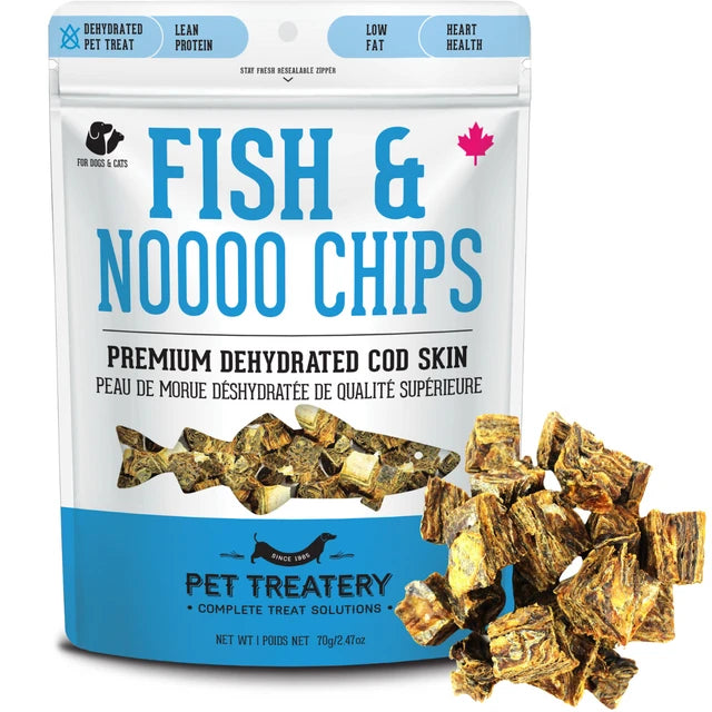 The Granville Island Pet - Fish & Noooo Chips (Dehydrated Wild Cod Skin) - Woofur Natural Pet Products