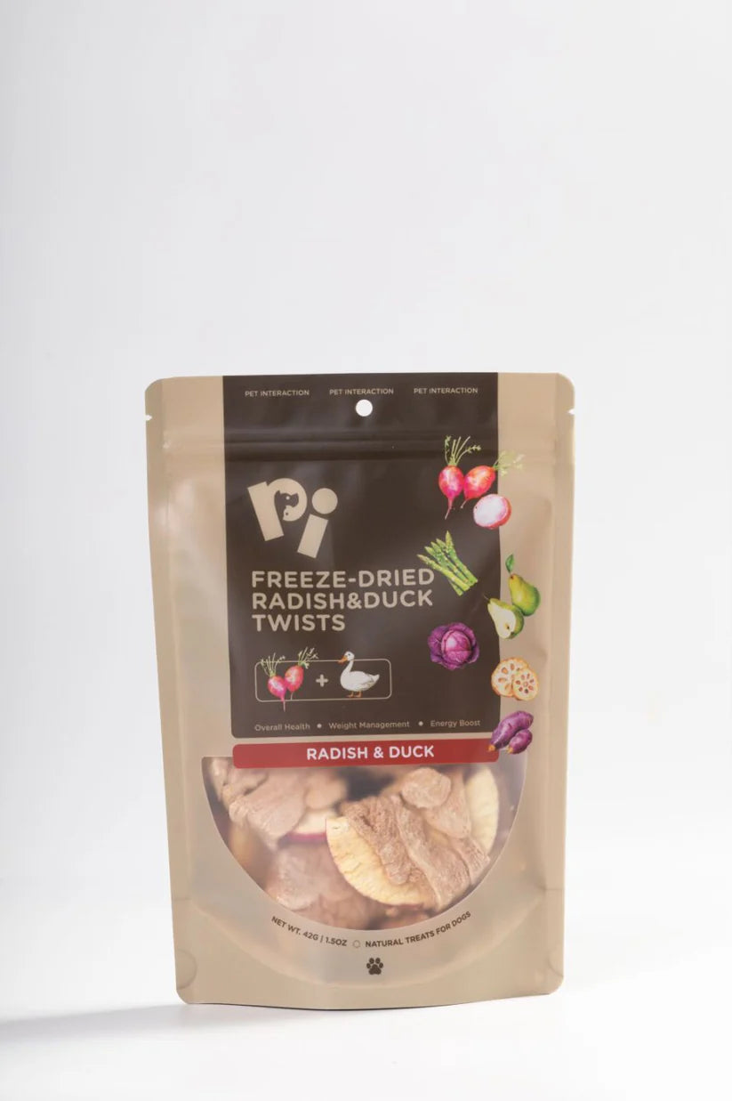 Pi Pet - Freeze-Dried Radish & Duck Twists - Woofur Natural Pet Products