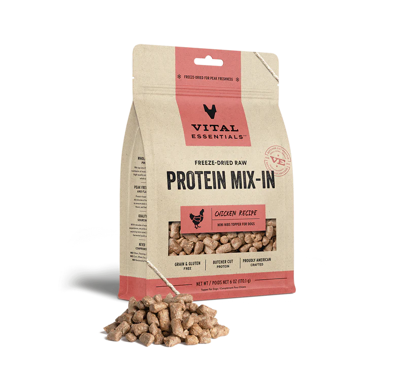 Vital Essentials - Protein Mix-In Mini Nibs Chicken Topper for Dogs (6oz)