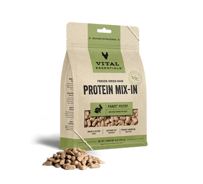 Vital Essentials - Protein Mix-In Mini Nibs Rabbit Topper for Dogs (6oz)