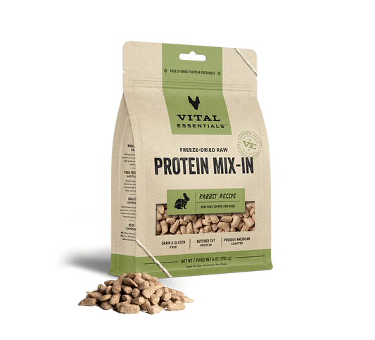 Vital Essentials - Protein Mix-In Mini Nibs Rabbit Topper for Dogs (6oz)