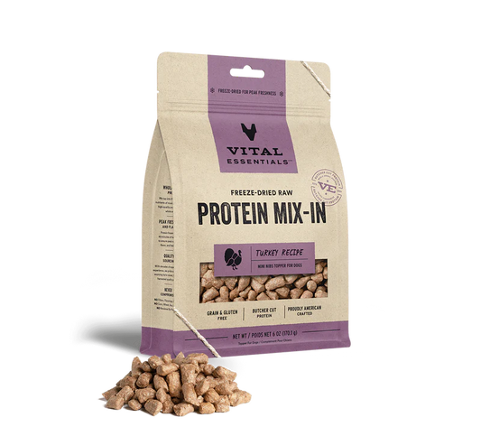 Vital Essentials - Protein Mix-In Mini Nibs Turkey Topper for Dogs (6oz)