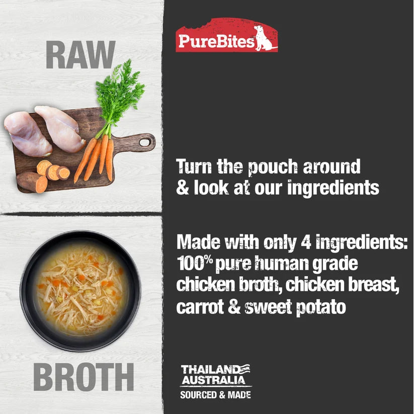 Purebites - Chicken Broth for Dogs (Chicken & Vegetables)