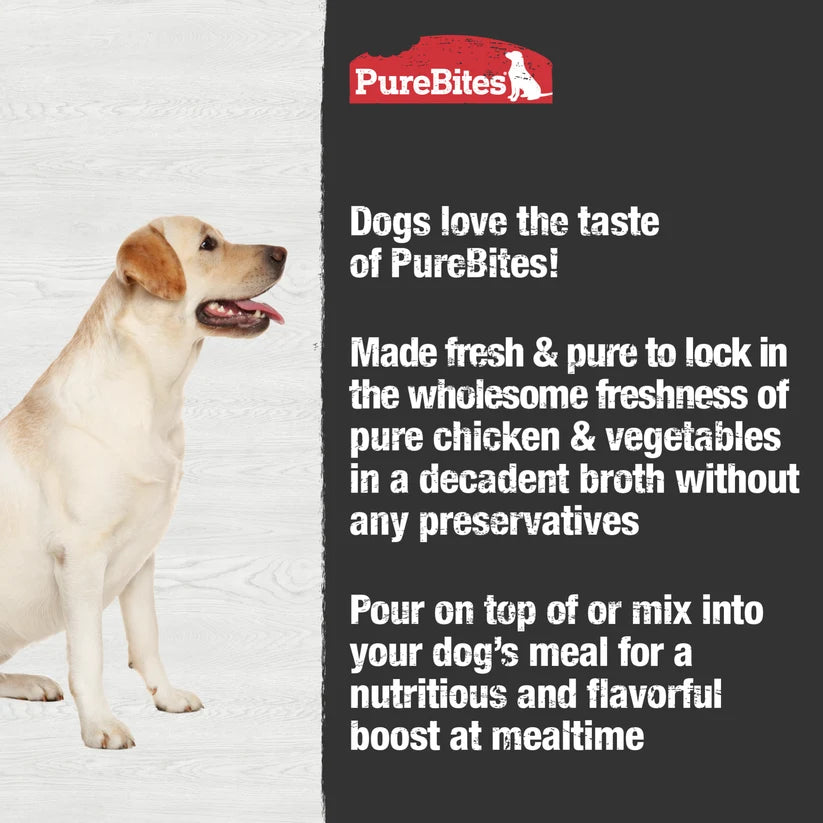 Purebites - Chicken Broth for Dogs (Chicken & Vegetables)