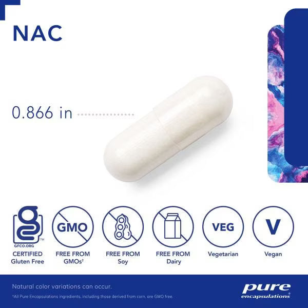 Pure Encapsulations -  NAC (n-acetyl-l-cysteine) 600 mg
