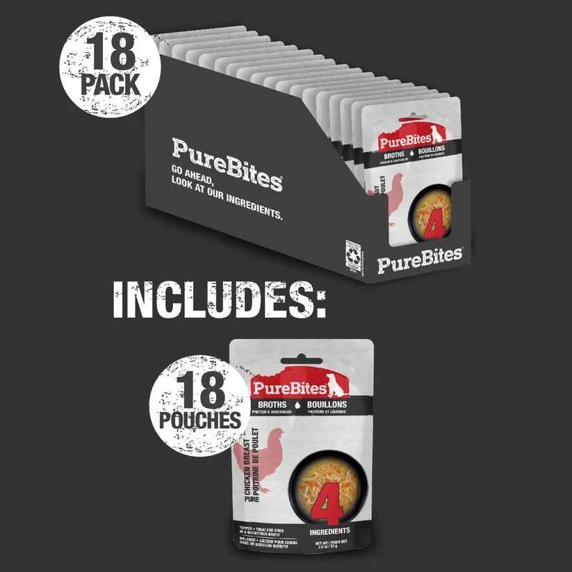 Purebites - Chicken Broth for Dogs (Chicken & Vegetables)