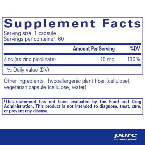 Pure Encapsulations -  Zinc 15
