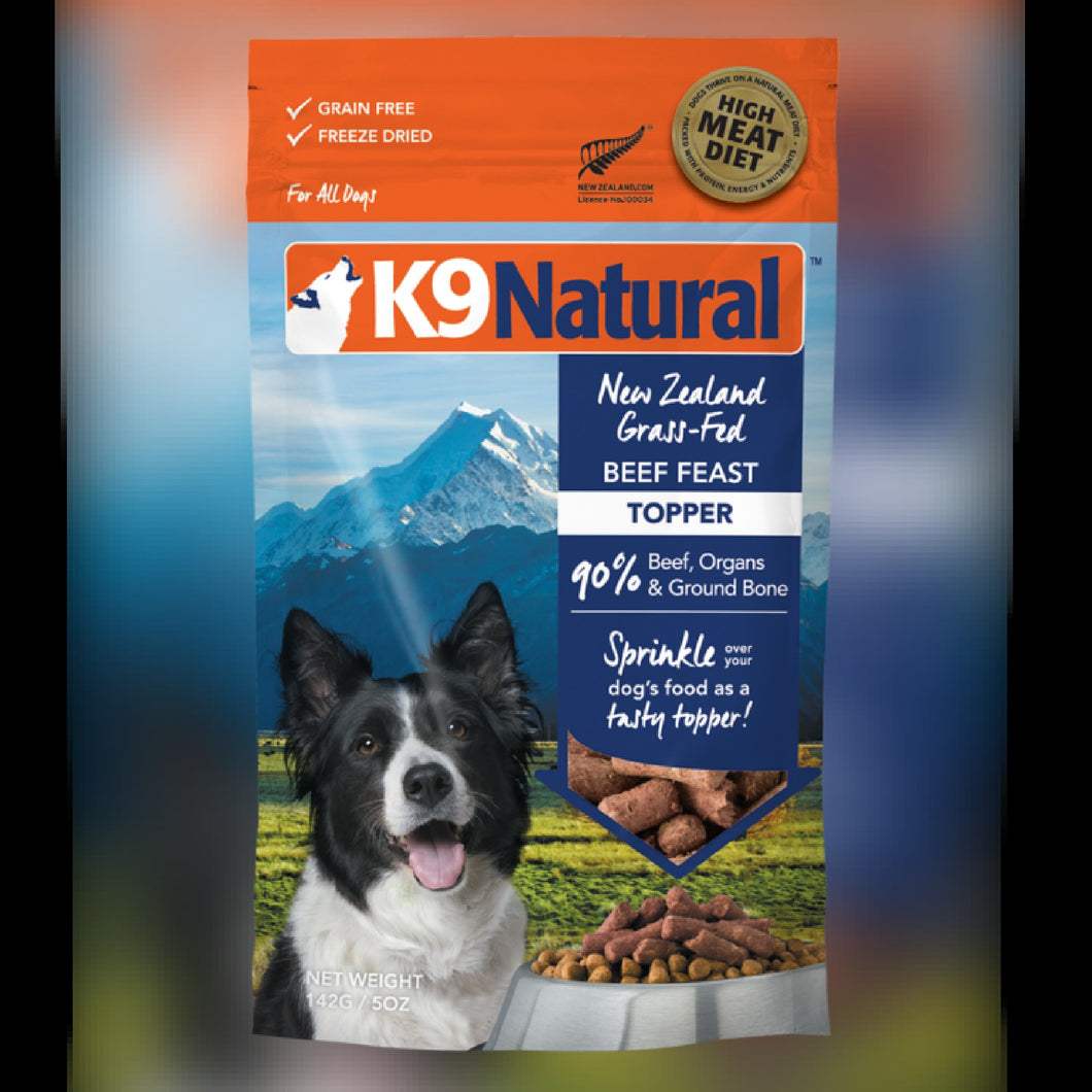 K9 NATURAL TOPPER - BEEF FEAST - Woofur Natural Pet Products