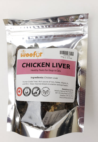 Woofur - Dehydrated Chicken Liver Treats - 70g
