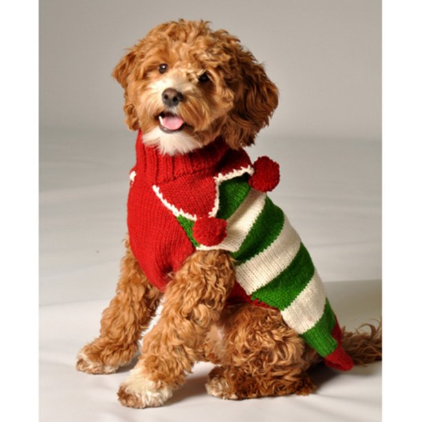 Chilly Dog - Christmas Elf Holiday Dog Sweater