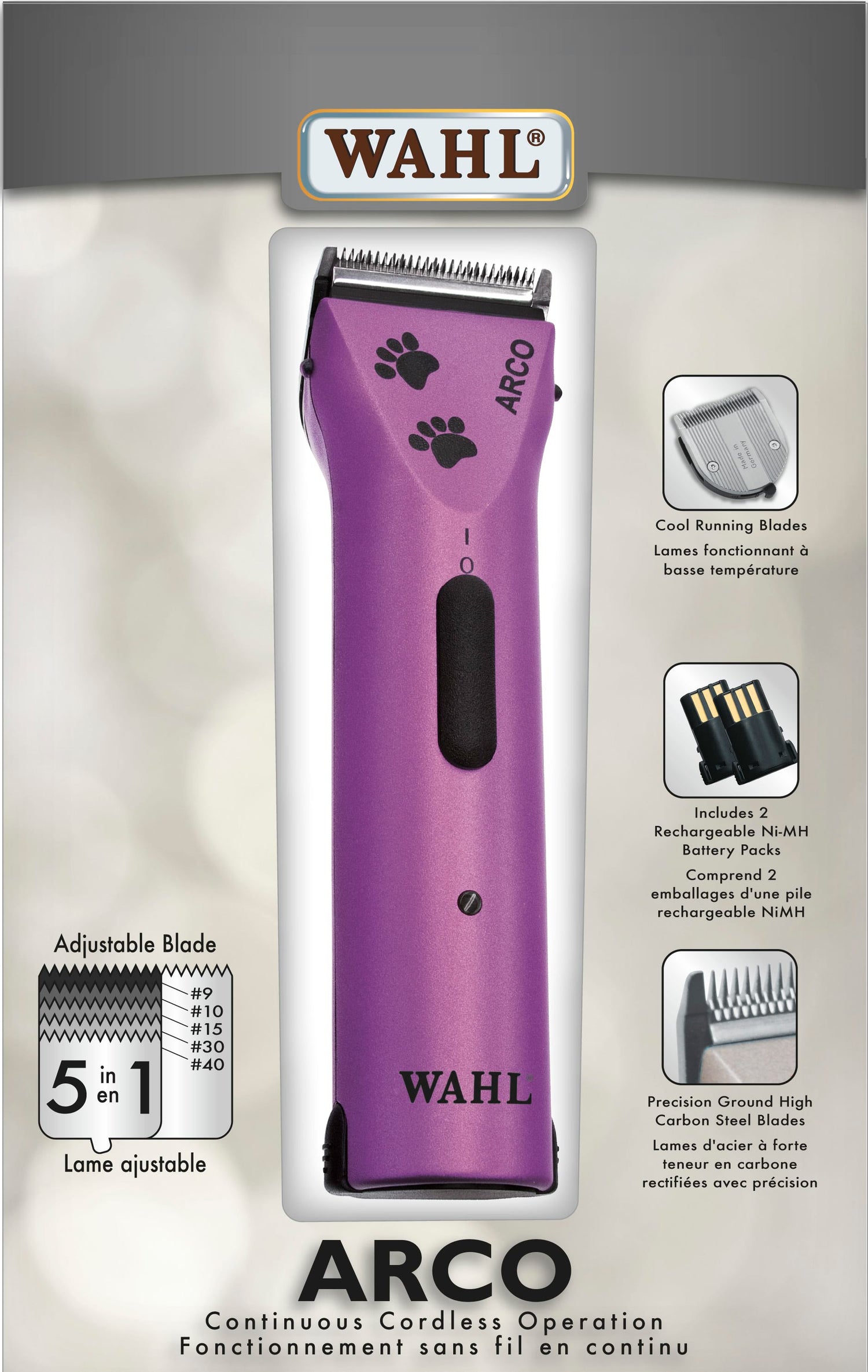 WAHL - Arco SE Cordless Clipper - Purple with Paws