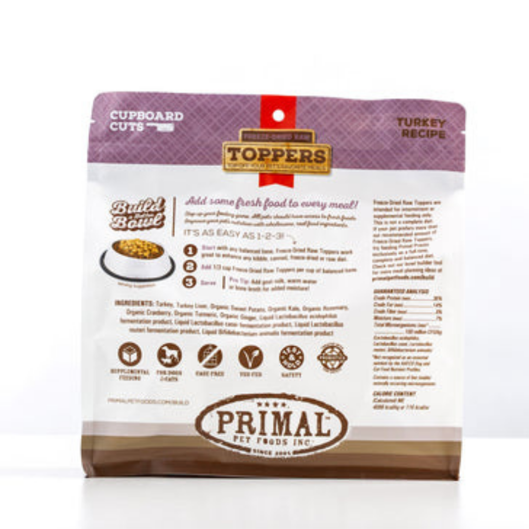 PRIMAL Turkey Cupboard Cuts Topper Dog