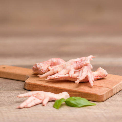 BCR - CHICKEN FEET RAW BONE - 1lbs - Woofur Natural Pet Products
