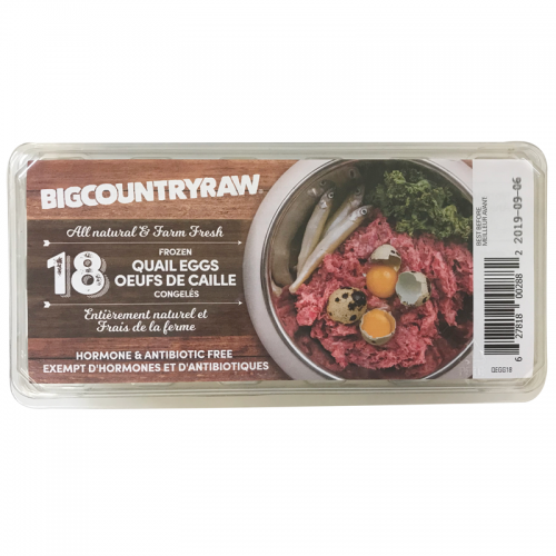 BCR Frozen - Quail Eggs (18 pk) - Woofur Natural Pet Products